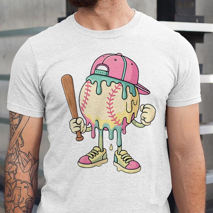 Cute Baseball Ice Cream Drip For Girls & Boys 2 Sides Unisex Jersey T-Shirt Cute Baseball Ice Cream Drip For Girls & Boys 2 Sides Unisex Jersey T-Shirt