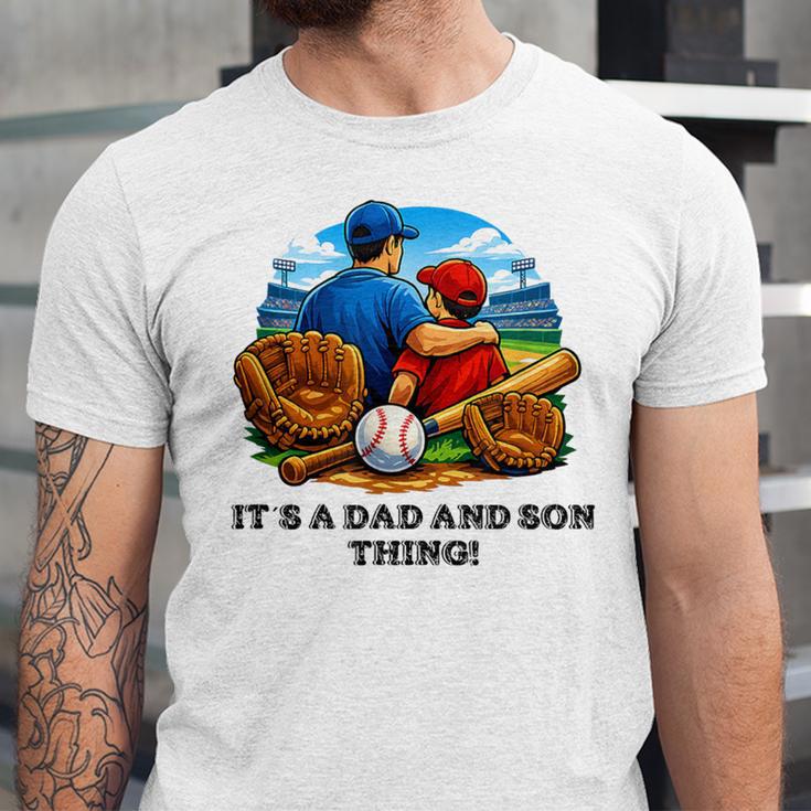 Father Son Baseball Father's Day Unisex Jersey T-Shirt Father Son Baseball Father's Day Unisex Jersey T-Shirt