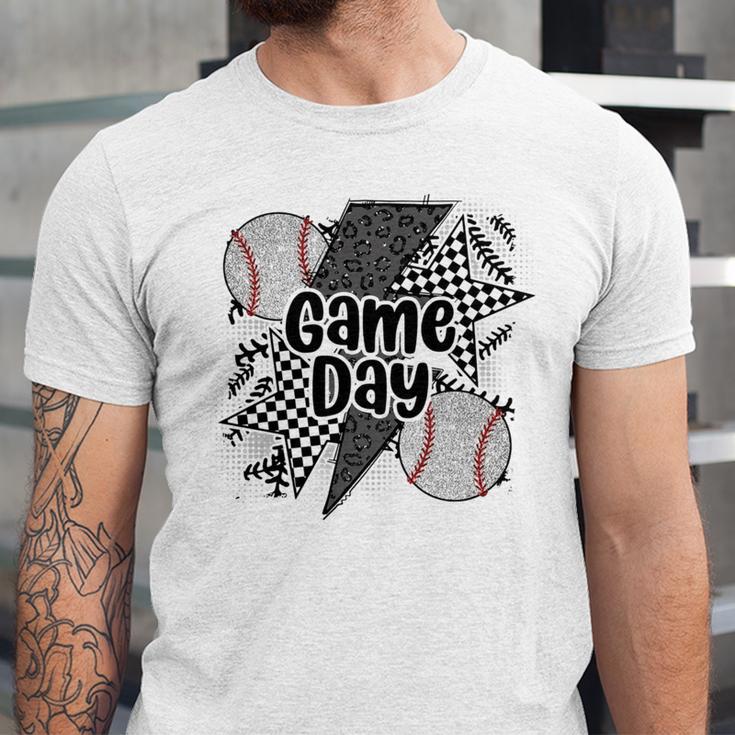 Game Day Baseball Retro Checkered Baseball Unisex Jersey T-Shirt Game Day Baseball Retro Checkered Baseball Unisex Jersey T-Shirt