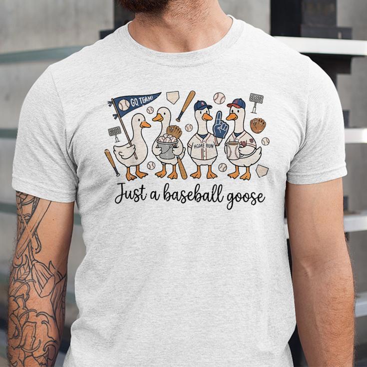 Game Day Just A Baseball Goose Cute Duck Team Sports Unisex Jersey T-Shirt