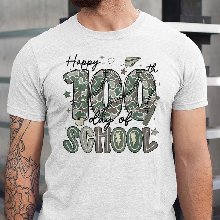 Happy 100th Day Of School Baseball Camo Boys Kids Toddler Unisex Jersey T-Shirt Happy 100th Day Of School Baseball Camo Boys Kids Toddler Unisex Jersey T-Shirt