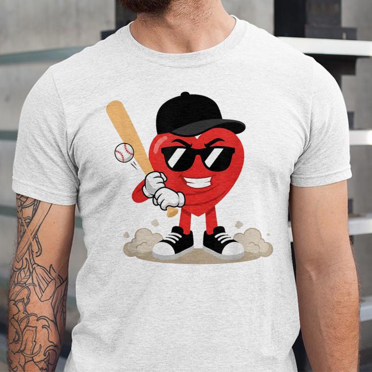 Heart Playing Baseball Valentine Baseball Unisex Jersey T-Shirt Heart Playing Baseball Valentine Baseball Unisex Jersey T-Shirt