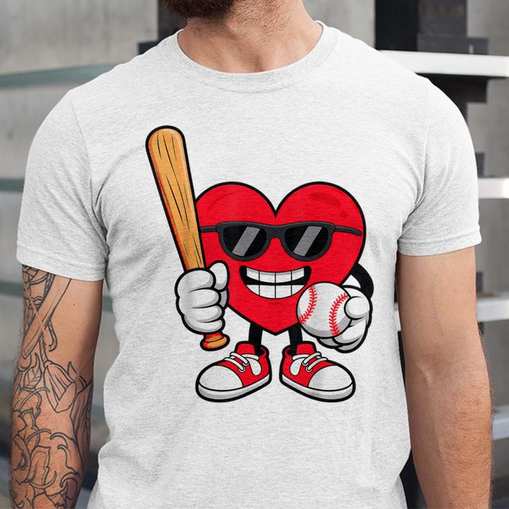 Heart Playing Baseball Valentines Day Unisex Jersey T-Shirt Heart Playing Baseball Valentines Day Unisex Jersey T-Shirt
