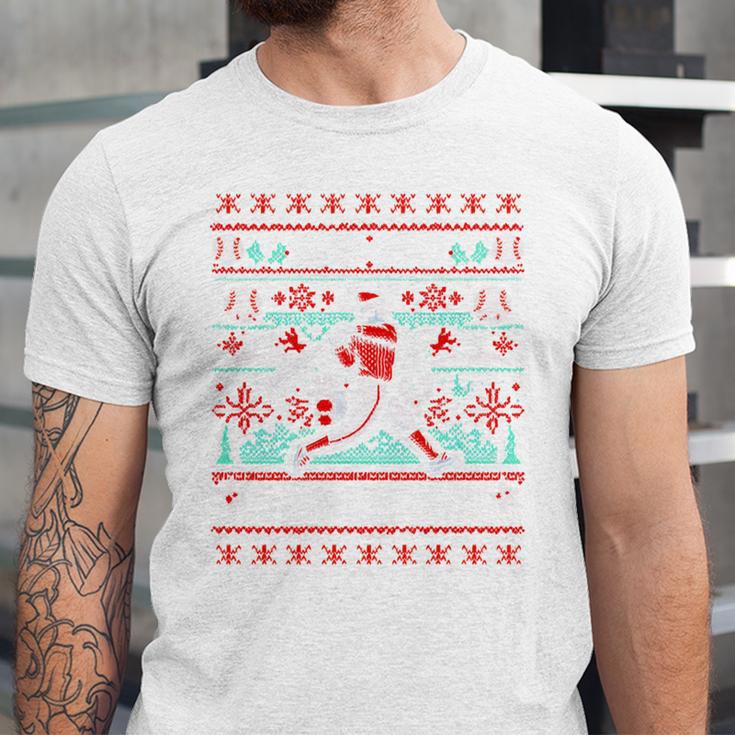 Ho Ho Homerun Baseball Ugly Christmas Sweater Party Hitter Unisex Jersey T-Shirt Ho Ho Homerun Baseball Ugly Christmas Sweater Party Hitter Unisex Jersey T-Shirt