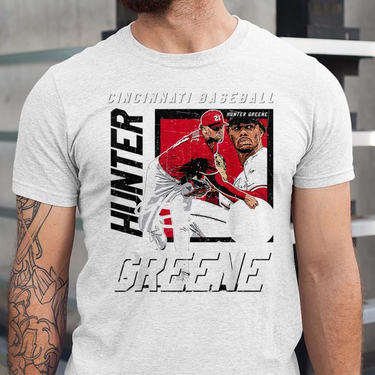 Hunter Greene Cincinnati MLB Baseball Players MLBHGR203M Unisex Jersey T-Shirt Hunter Greene Cincinnati MLB Baseball Players MLBHGR203M Unisex Jersey T-Shirt