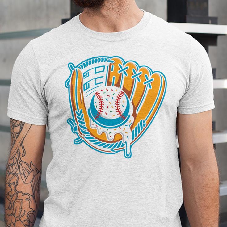 Ice Cream Baseball Mitt Drippy Scoop Baseball Sports Unisex Jersey T-Shirt Ice Cream Baseball Mitt Drippy Scoop Baseball Sports Unisex Jersey T-Shirt