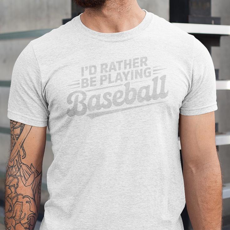 I'd Rather Be Playing Baseball Player Coach Fan Game Day Tee Premium Tri-Blend Unisex Jersey T-Shirt I'd Rather Be Playing Baseball Player Coach Fan Game Day Tee Premium Tri-Blend Unisex Jersey T-Shirt