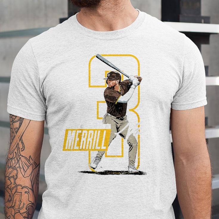 Jackson Merrill San Diego MLB Baseball Player MLBJME202M Unisex Jersey T-Shirt Jackson Merrill San Diego MLB Baseball Player MLBJME202M Unisex Jersey T-Shirt