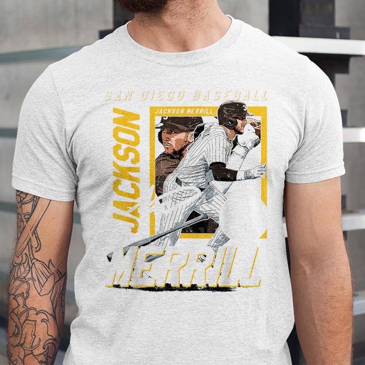 Jackson Merrill San Diego MLB Baseball Player MLBJME203M Unisex Jersey T-Shirt