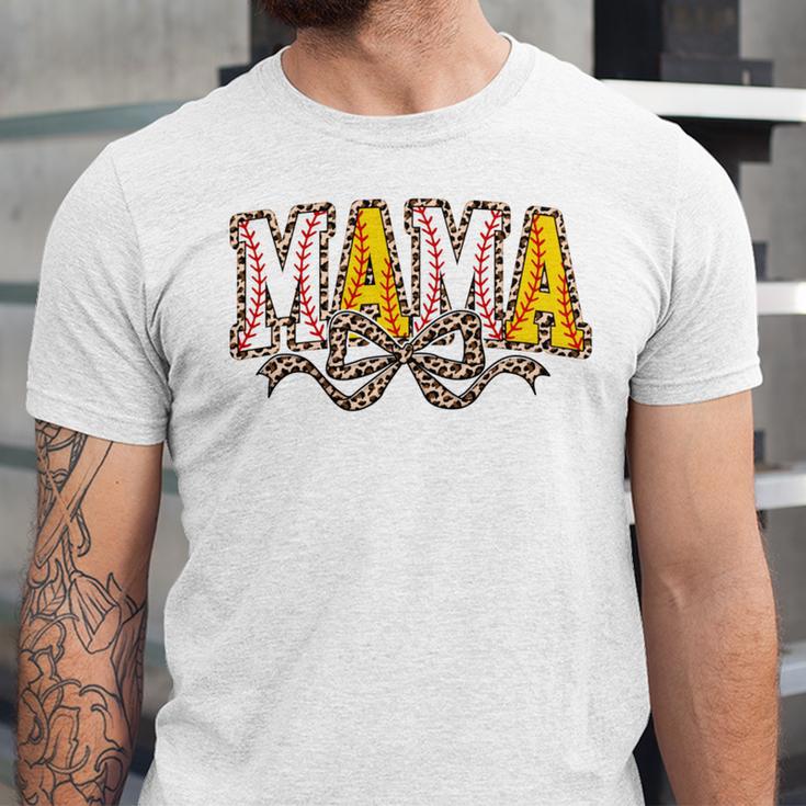 Leopard Baseball Softball Mama Bow Softball Baseball Mom Unisex Jersey T-Shirt Leopard Baseball Softball Mama Bow Softball Baseball Mom Unisex Jersey T-Shirt