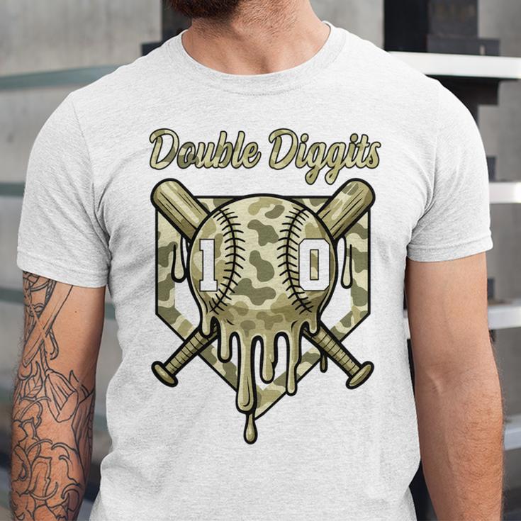 Old School Camo Baseball Drip Double Digits 10th Birthday Unisex Jersey T-Shirt Old School Camo Baseball Drip Double Digits 10th Birthday Unisex Jersey T-Shirt