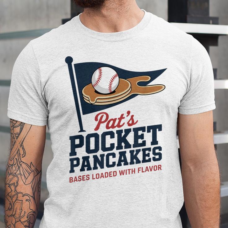 Pat's Pocket Pancakes Flag Baseball On Pancake Unisex Jersey T-Shirt