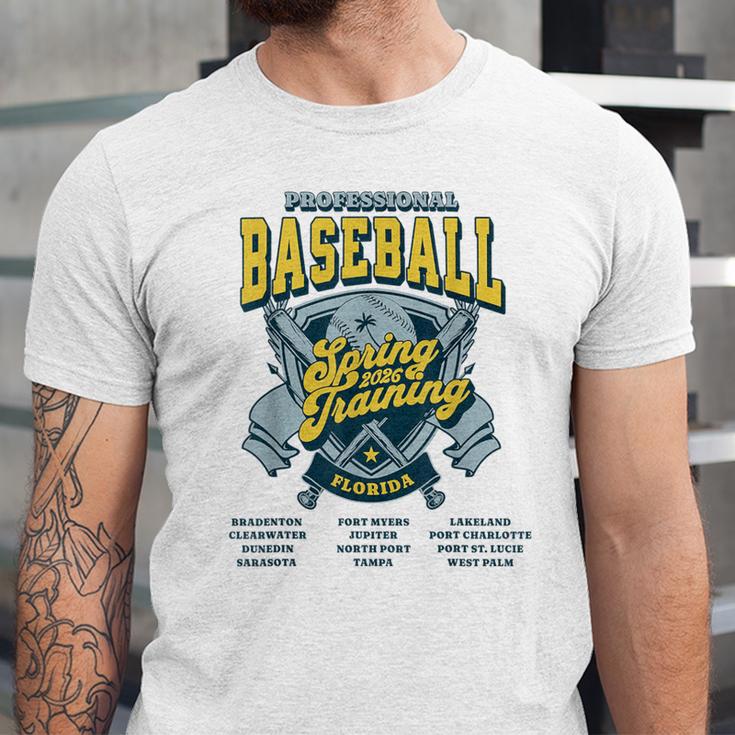 Professional Baseball Spring Training 2026 Florida Cities Unisex Jersey T-Shirt