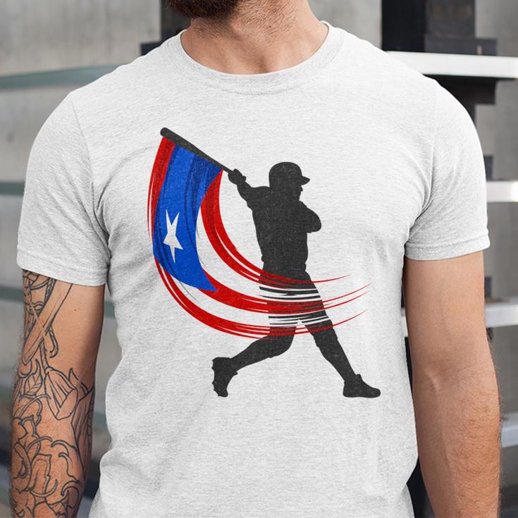 Puerto Rico Baseball Flag Player Boricua Heritage Sports Unisex Jersey T-Shirt