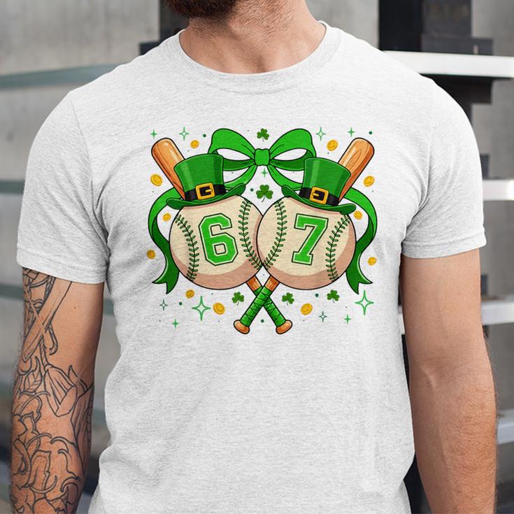 Six Seven 67 Meme Baseball Coquette Bow St Patrick's Day Unisex Jersey T-Shirt Six Seven 67 Meme Baseball Coquette Bow St Patrick's Day Unisex Jersey T-Shirt