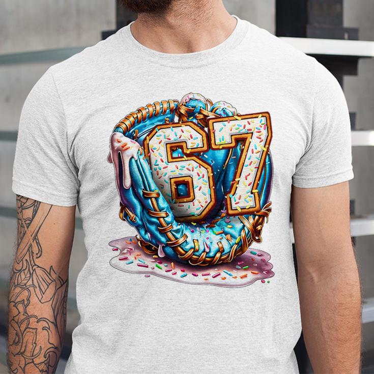 Six Seven Baseball Lifestyle 67 Meme Gen Alpha Slang Premium Tri-Blend Unisex Jersey T-Shirt