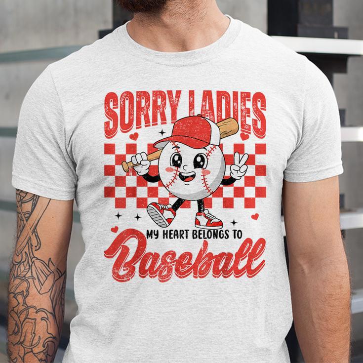 Sorry Ladies My Heart Belongs To Baseball Valentines Boys Unisex Jersey T-Shirt Sorry Ladies My Heart Belongs To Baseball Valentines Boys Unisex Jersey T-Shirt