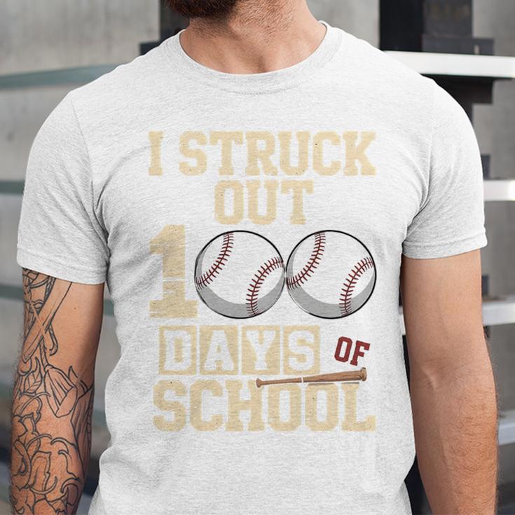 I Struck Out 100 Days Of School Baseball Fan Students Batter Premium Tri-Blend Unisex Jersey T-Shirt I Struck Out 100 Days Of School Baseball Fan Students Batter Premium Tri-Blend Unisex Jersey T-Shirt