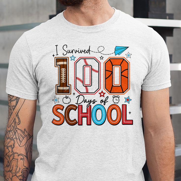 I Survived 100 Days Baseball Football Basketball School Kids Unisex Jersey T-Shirt I Survived 100 Days Baseball Football Basketball School Kids Unisex Jersey T-Shirt