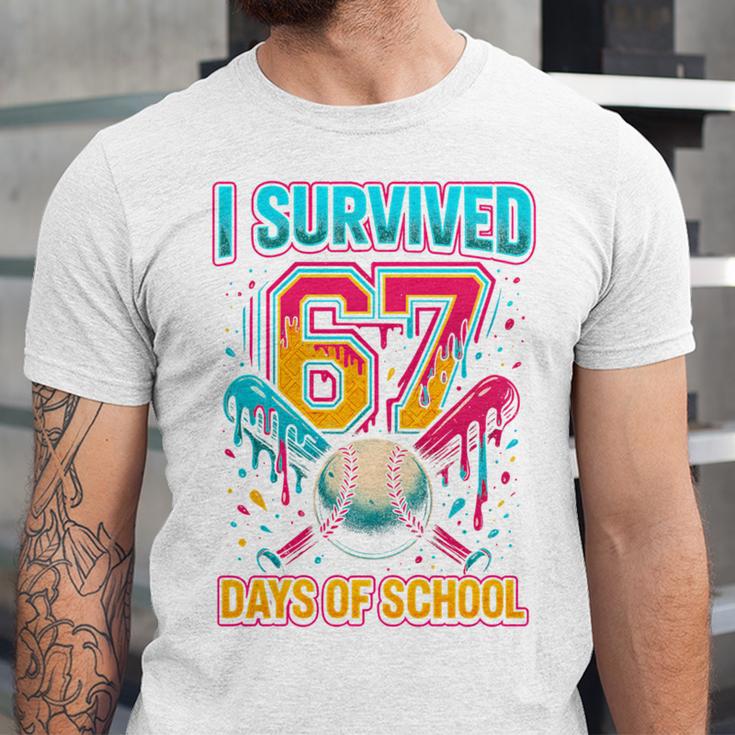 I Survived 67 Days Of School Baseball Drip Six Seven Meme Unisex Jersey T-Shirt I Survived 67 Days Of School Baseball Drip Six Seven Meme Unisex Jersey T-Shirt