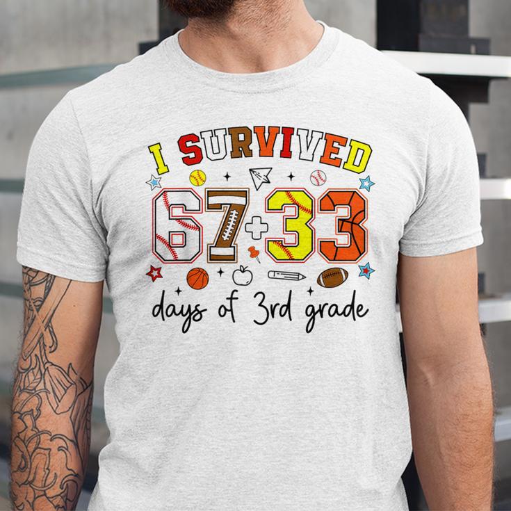 I Survived 6733 Days Baseball Football Softball 3rd Grade Unisex Jersey T-Shirt I Survived 6733 Days Baseball Football Softball 3rd Grade Unisex Jersey T-Shirt