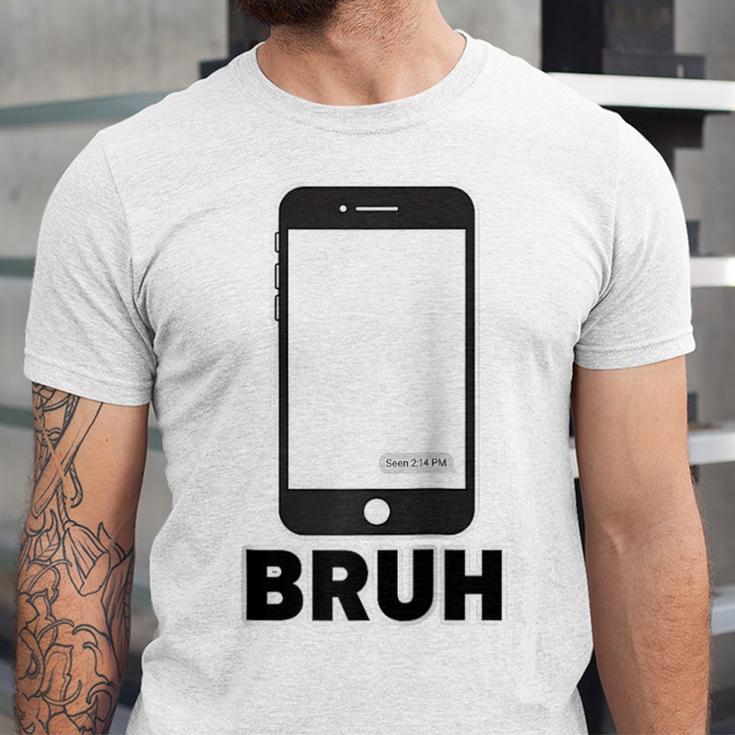 Texted First Bruh Seen Message Valentine's Day Humor Raglan Baseball Tee Unisex Jersey T-Shirt
