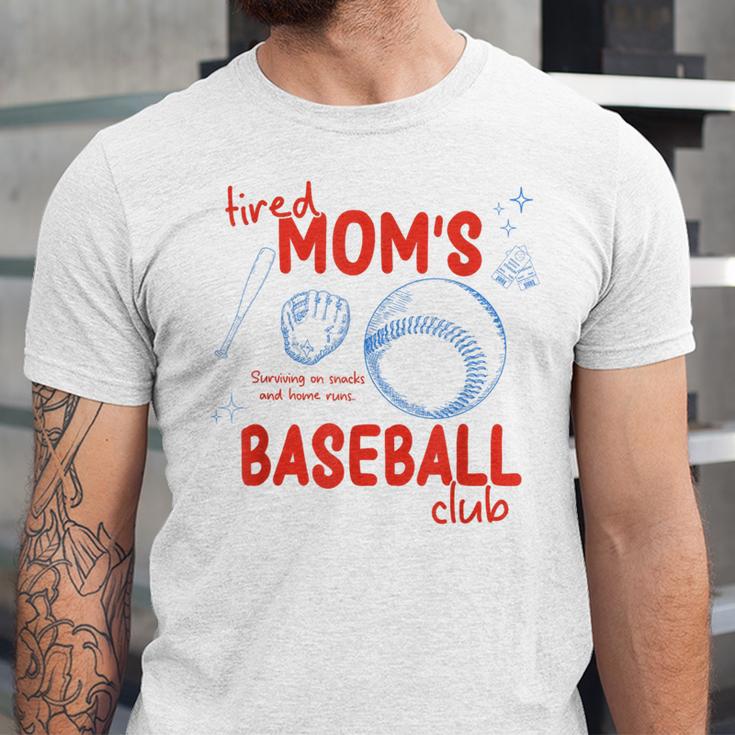 Tired Baseball Mom Club Baseball Mama Mother's Day Unisex Jersey T-Shirt Tired Baseball Mom Club Baseball Mama Mother's Day Unisex Jersey T-Shirt