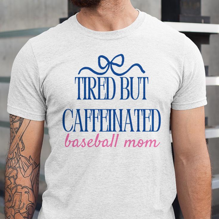 Tired But Caffeinated Baseball Mom Trendy Tired Baseball Mom Unisex Jersey T-Shirt Tired But Caffeinated Baseball Mom Trendy Tired Baseball Mom Unisex Jersey T-Shirt