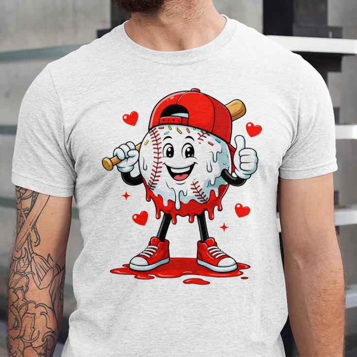 Valentine Baseball Heart Sports Men Boys Kid Unisex Jersey T-Shirt