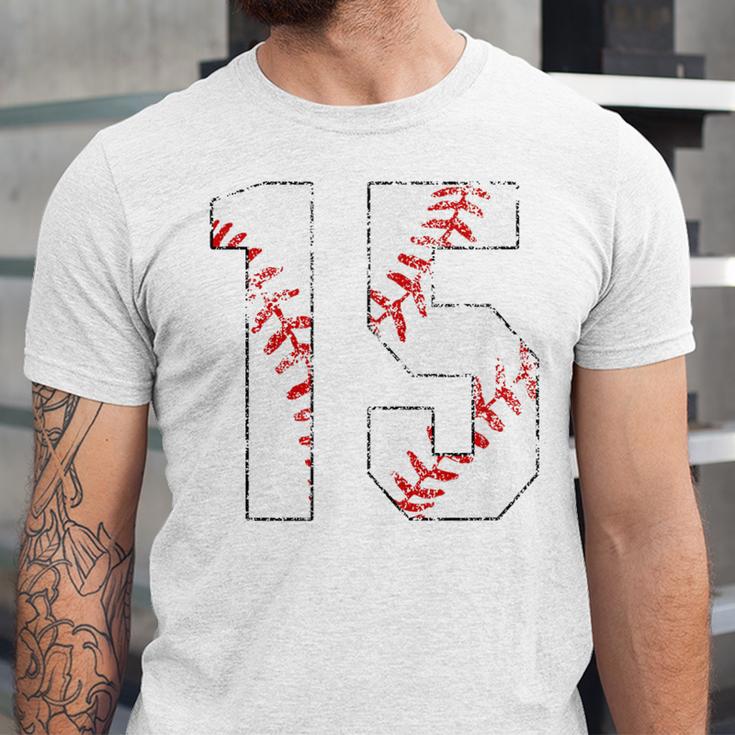 Vintage Distressed Baseball Number 15 Jersey Player Uniform Unisex Jersey T-Shirt Vintage Distressed Baseball Number 15 Jersey Player Uniform Unisex Jersey T-Shirt