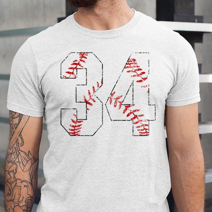 Vintage Distressed Baseball Number 34 Jersey Player Uniform Unisex Jersey T-Shirt Vintage Distressed Baseball Number 34 Jersey Player Uniform Unisex Jersey T-Shirt