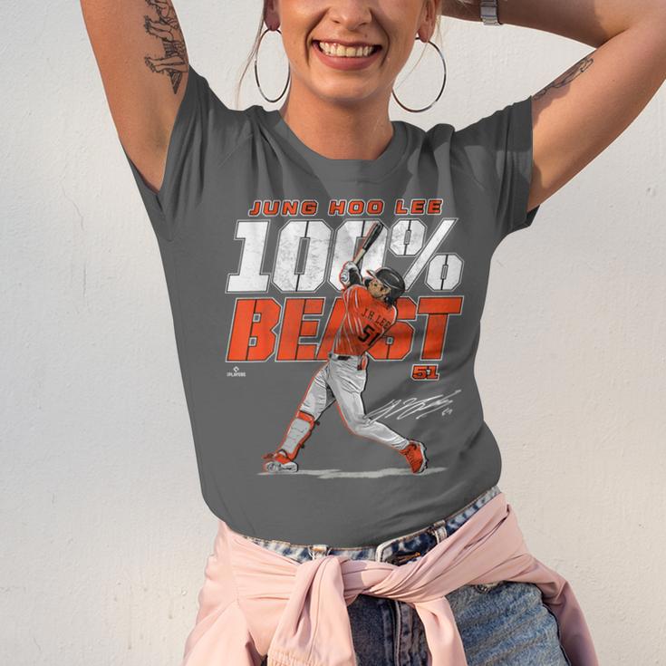 100 Beast Jung Hoo Lee San Francisco Baseball MLBPA Unisex Jersey T-Shirt 100 Beast Jung Hoo Lee San Francisco Baseball MLBPA Unisex Jersey T-Shirt