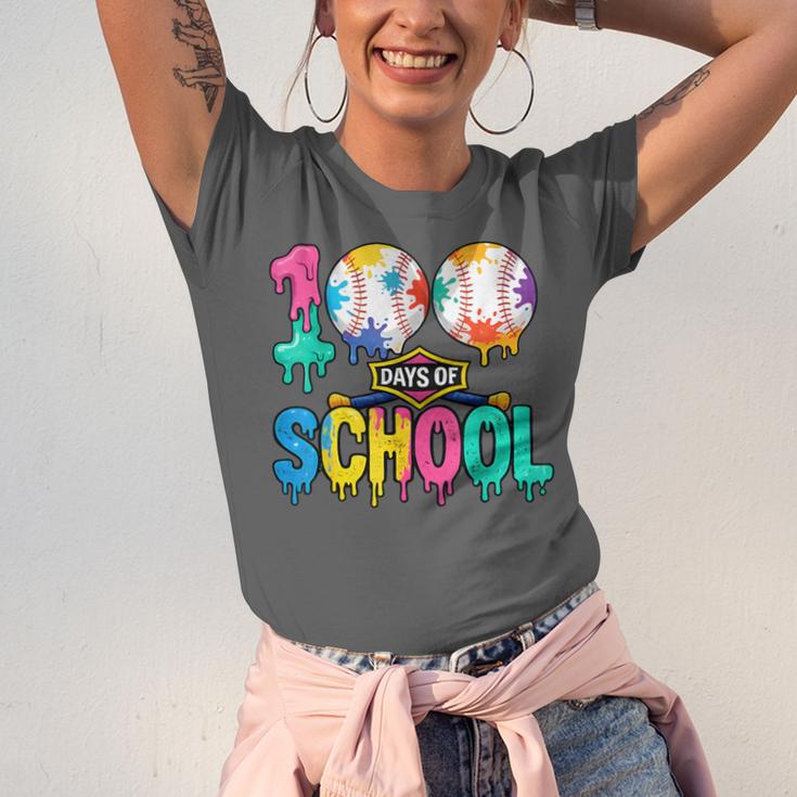 100 Days Of School Baseball Boys Kids Colorful 100th Day Unisex Jersey T-Shirt 100 Days Of School Baseball Boys Kids Colorful 100th Day Unisex Jersey T-Shirt