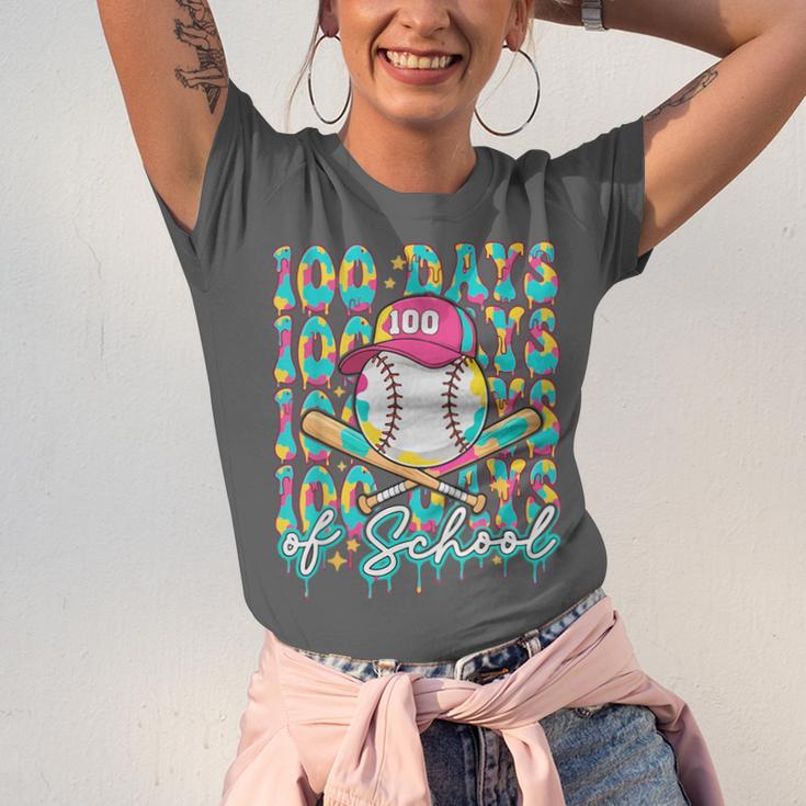 100 Days Of School Drip Baseball 100th Day Baseball School Unisex Jersey T-Shirt 100 Days Of School Drip Baseball 100th Day Baseball School Unisex Jersey T-Shirt