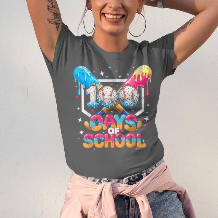 100 Days Of School Ice Cream Baseball Player For Kids Boys Unisex Jersey T-Shirt 100 Days Of School Ice Cream Baseball Player For Kids Boys Unisex Jersey T-Shirt