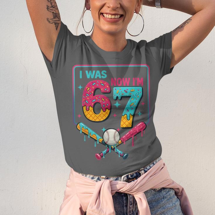 I Was 6 Now Im 7 Ice Cream Drip Baseball For Men Women Kids Unisex Jersey T-Shirt I Was 6 Now Im 7 Ice Cream Drip Baseball For Men Women Kids Unisex Jersey T-Shirt