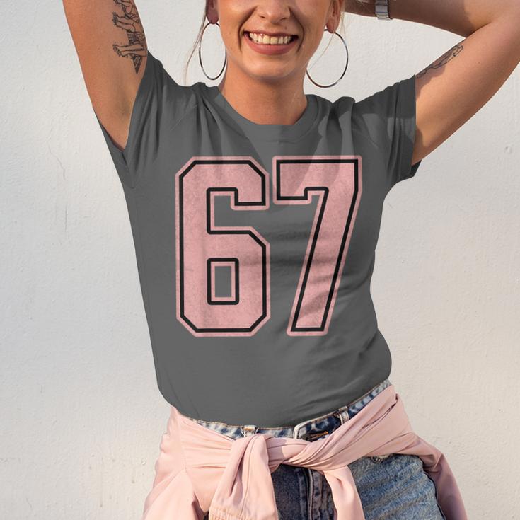6 7 Number 67 Baseball Meme Tee For Women Unisex Jersey T-Shirt 6 7 Number 67 Baseball Meme Tee For Women Unisex Jersey T-Shirt