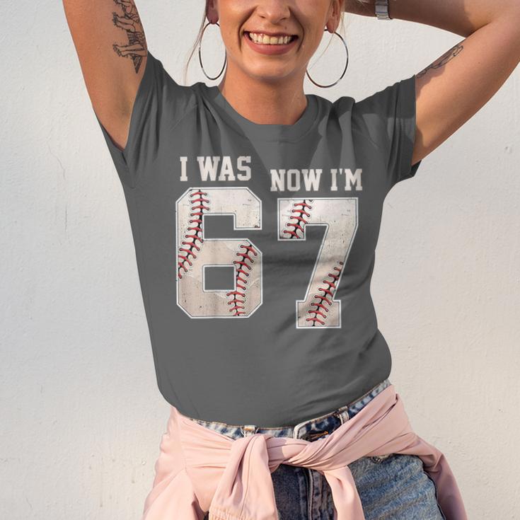I Was 6 Now I'm 7 Year Old Birthday 67 Meme Baseball Bday Unisex Jersey T-Shirt I Was 6 Now I'm 7 Year Old Birthday 67 Meme Baseball Bday Unisex Jersey T-Shirt