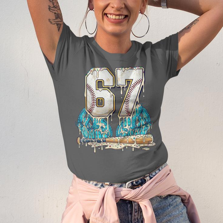 67 Baseball Drip Boys Youth Kids 6-7 Ice Cream Dripping 6 7 Unisex Jersey T-Shirt 67 Baseball Drip Boys Youth Kids 6-7 Ice Cream Dripping 6 7 Unisex Jersey T-Shirt