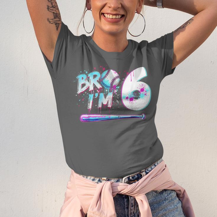 6th Birthday Boy Bro I'm 6 Year Old Baseball Ice Cream Drip Unisex Jersey T-Shirt 6th Birthday Boy Bro I'm 6 Year Old Baseball Ice Cream Drip Unisex Jersey T-Shirt
