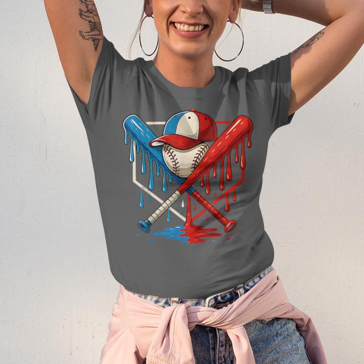 American Baseball Drip Graffiti Ball And Bat Unisex Jersey T-Shirt American Baseball Drip Graffiti Ball And Bat Unisex Jersey T-Shirt