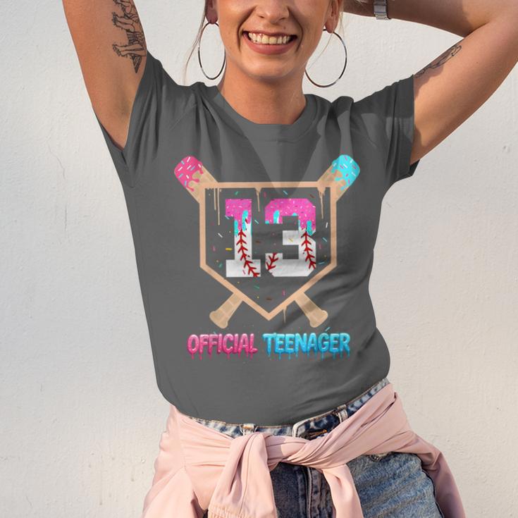 Baseball 13 Year Ice Cream Drip 13th Bday Official Teenager Unisex Jersey T-Shirt Baseball 13 Year Ice Cream Drip 13th Bday Official Teenager Unisex Jersey T-Shirt