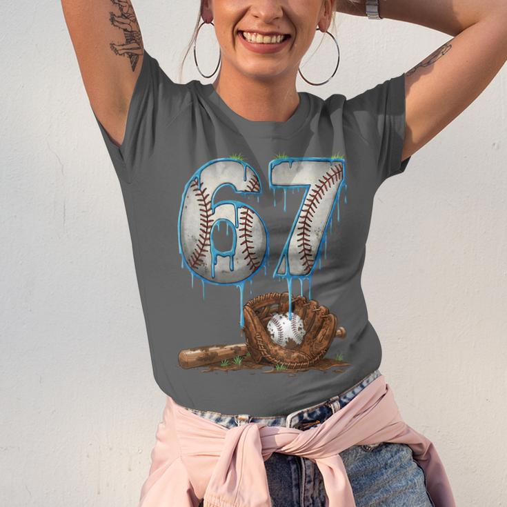Baseball 67 Six Seven Meme 6-7 Drip Baseball Boys Men Unisex Jersey T-Shirt Baseball 67 Six Seven Meme 6-7 Drip Baseball Boys Men Unisex Jersey T-Shirt
