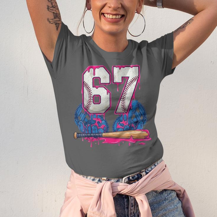 Baseball Drip 67 Meme Six Seven 6-7 Gen Alpha Slang Unisex Jersey T-Shirt