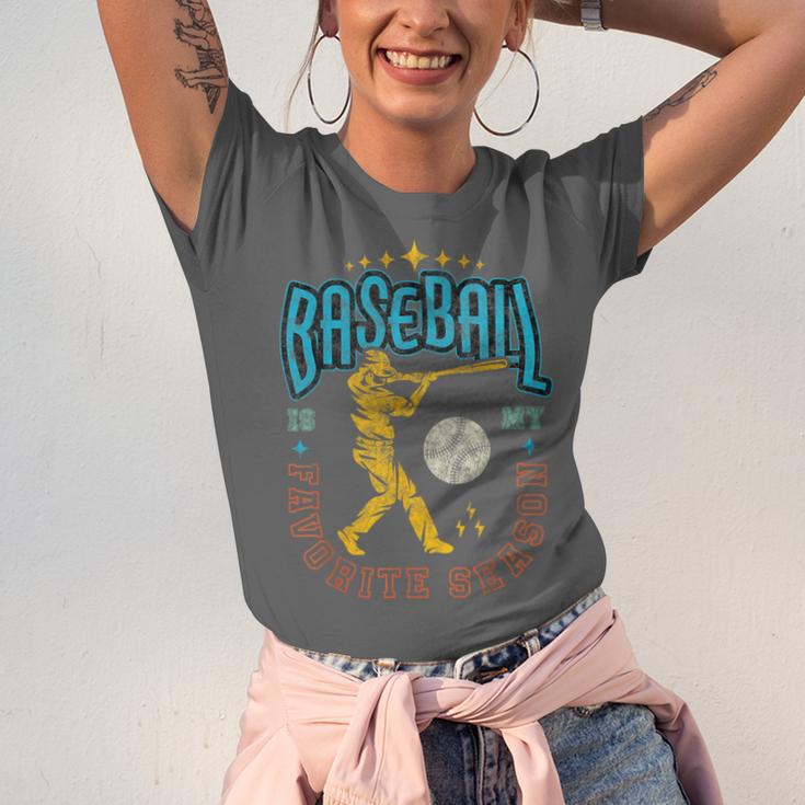 Baseball Is My Favorite Season Player Coach Fan Game Day Unisex Jersey T-Shirt