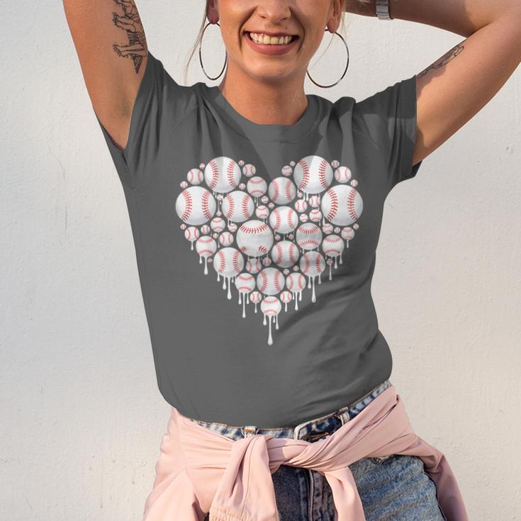 Baseball Heart Drip Valentine's Day Baseball Lover Boys Men Unisex Jersey T-Shirt