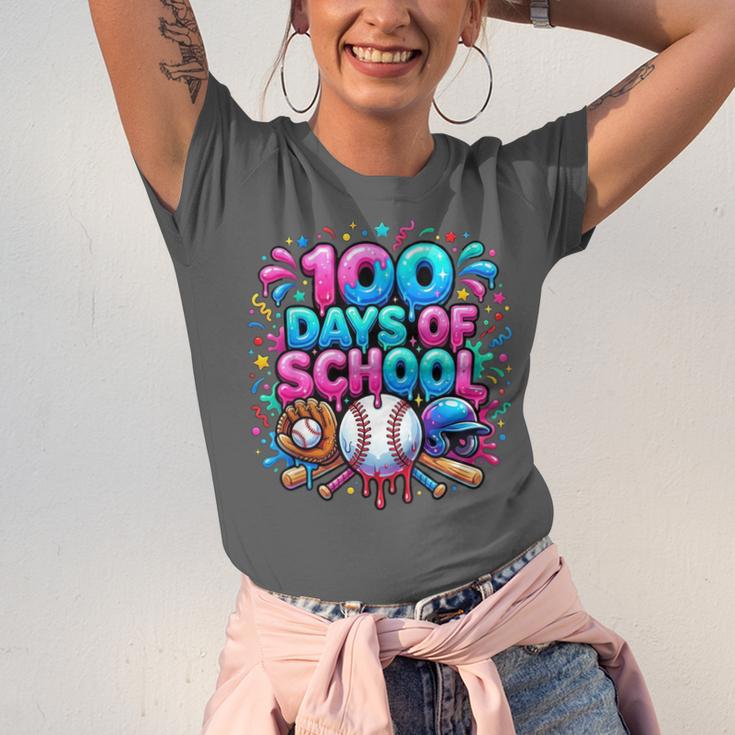 Baseball Ice Cream Drip 100 Days Of School Student Teacher Unisex Jersey T-Shirt Baseball Ice Cream Drip 100 Days Of School Student Teacher Unisex Jersey T-Shirt