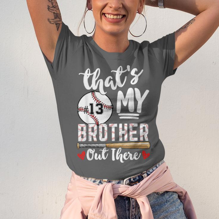 Baseball Jersey Number 13 That's My Brother Out There Unisex Jersey T-Shirt Baseball Jersey Number 13 That's My Brother Out There Unisex Jersey T-Shirt