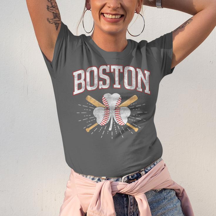 Baseball Shamrock Boston Massachusetts St Patrick’s Day Unisex Jersey T-Shirt