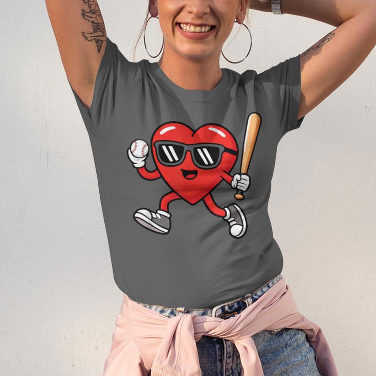 Baseball Valentines Day Heart Boys Sports Love Unisex Jersey T-Shirt